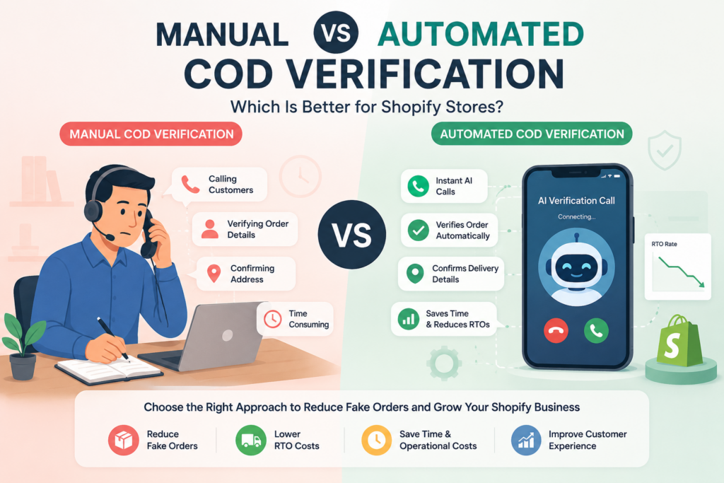 Manual vs automated COD verification for Shopify stores
