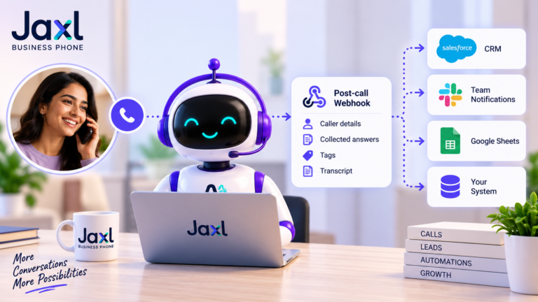 AI receptionist webhook