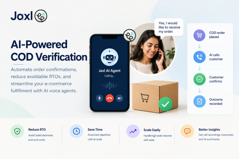 AI-Powered COD Verification By Jaxl Business Phone